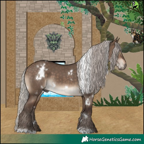 Horse Color:White Spotted Silver Brown Dun