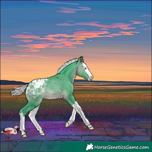 Horse Color:Watercolor Silver Bay Chinchilla Splash Blanket 