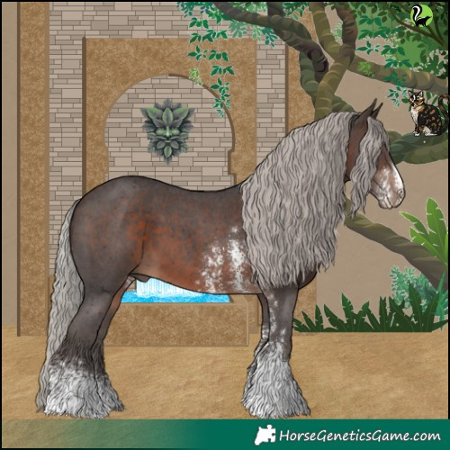 Horse Color:Silver Brown Sabino 