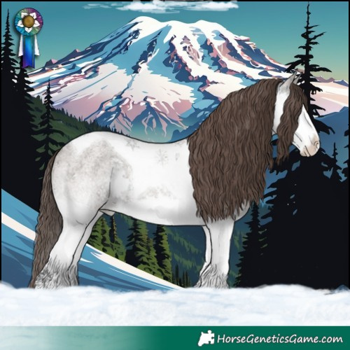 Horse Color:Grullo Roan Splash Tobiano Varnish Brindle 