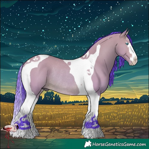 Horse Color:Watercolor Bay Splash Tobiano Rabicano