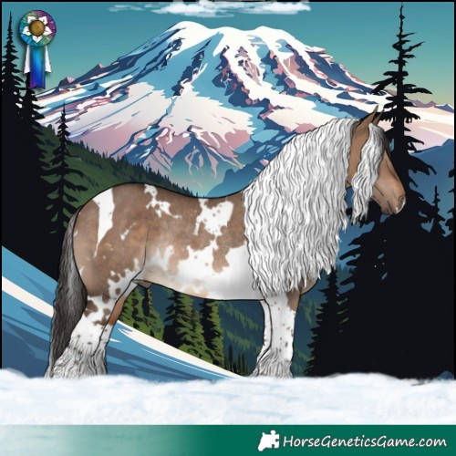 Horse Color:White Spotted Brown Dun Tobiano Rabicano