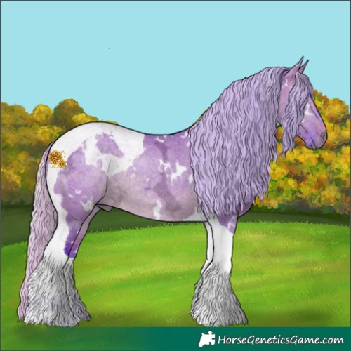 Horse Color:Watercolor White Spotted Silver Brown Ice Dun Tobiano Rabicano