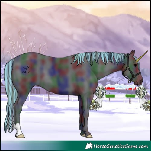 Horse Color:Painted Nacre Black 