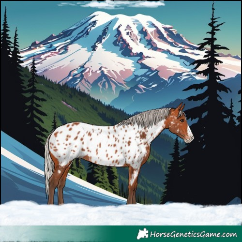 Horse Color:Silver Bay Splash Near Leopard 