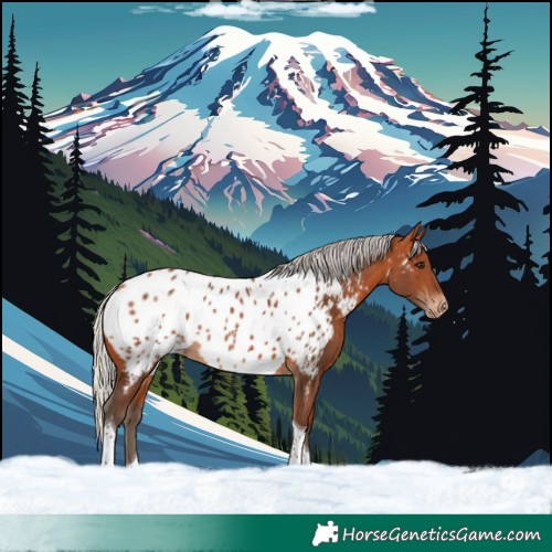 Horse Color:Silver Bay Tobiano Near Leopard
