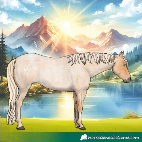 Horse Color:Gray Palomino Roan Snowdrop