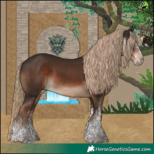 Horse Color:White Spotted Liver Chestnut Tobiano Rabicano 