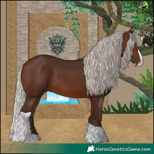 Horse Color:Silver Brown Splash Tobiano