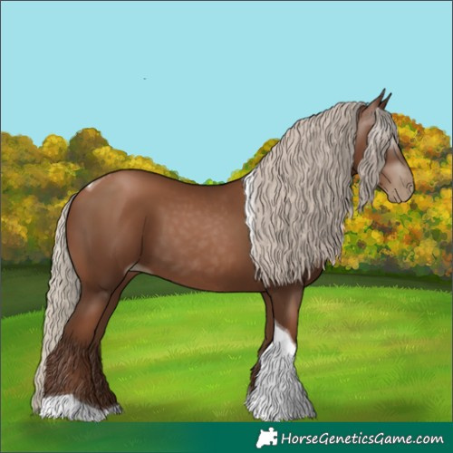 Horse Color:Gray Silver Black Pearl Tobiano 
