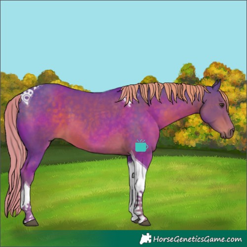Horse Color:Watercolor Liver Chestnut Tobiano