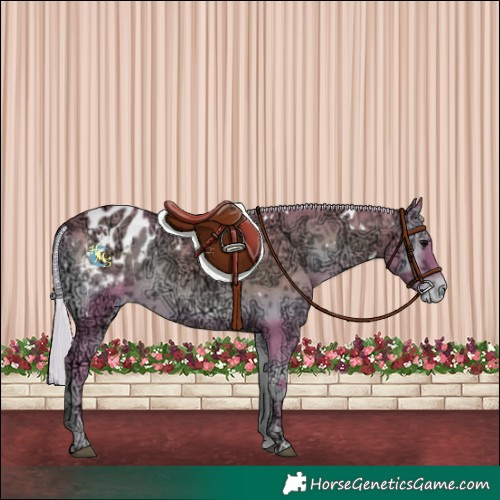 Horse Color:Watercolor White Spotted Silver Blue Onyx Ice Blanket 