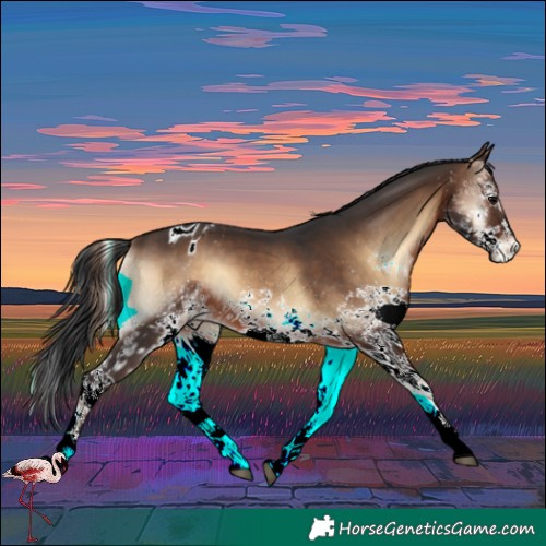 Horse Color:White Spotted Brown Onyx Varnish