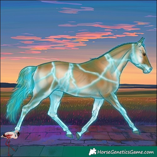 Horse Color:Thunderstruck Watercolor Red Onyx Sabino