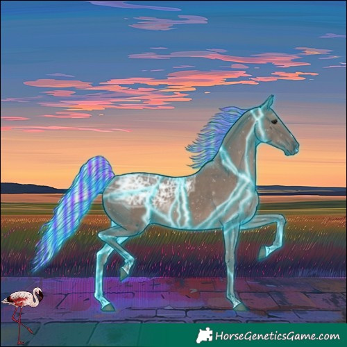 Horse Color:Painted Thunderstruck Silver Black Ice