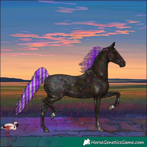 Horse Color:Painted Midnight Silver Black Ice 