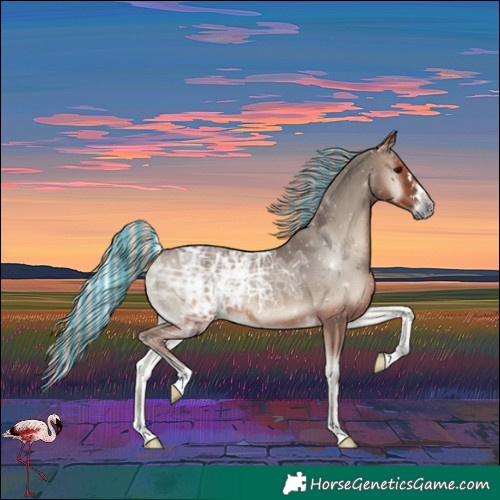 Horse Color:Painted Silver Blue Onyx Ice