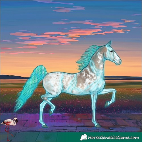 Horse Color:Painted Thunderstruck Silver Blue Onyx Ice Sabino