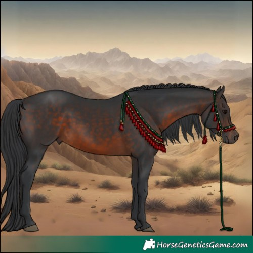 Horse Color:Brown Rabicano 