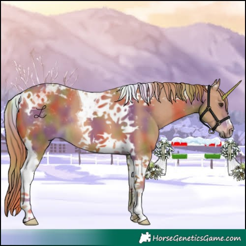 Horse Color:Nacre Chestnut Tobiano 