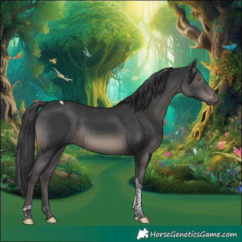 Horse Color:Black Tobiano 