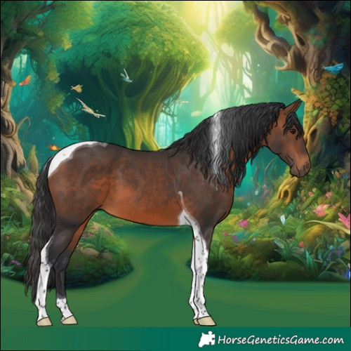 Horse Color:Brown Tobiano
