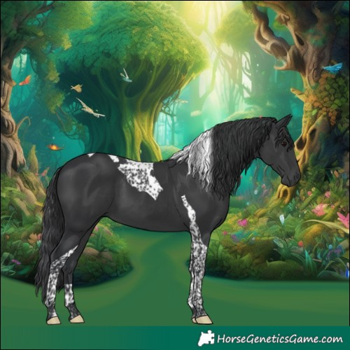 Horse Color:Black Tobiano 