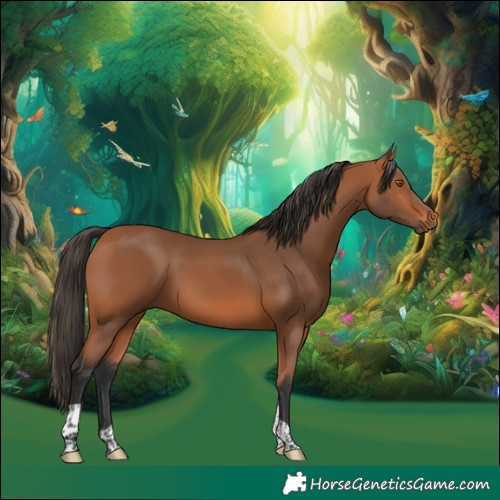 Horse Color:Bay Tobiano 