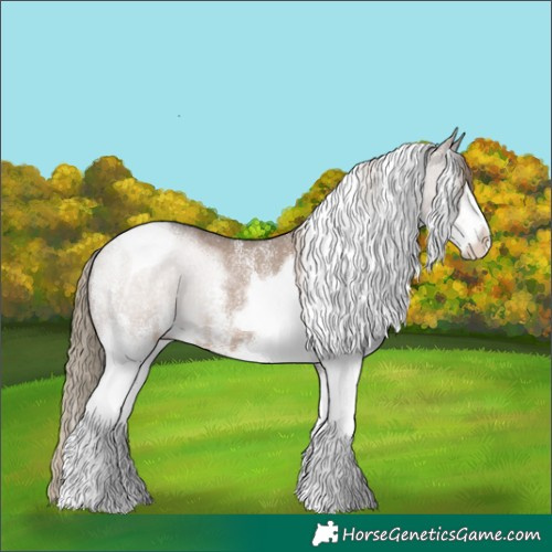 Horse Color:White Spotted Liver Red Dun Tobiano Rabicano
