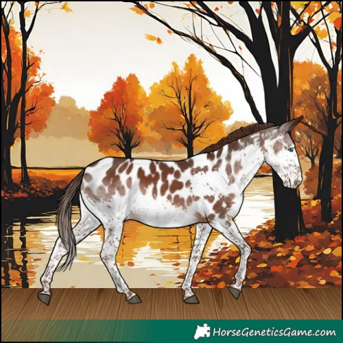 Horse Color:Liver Chestnut Splash Near Leopard