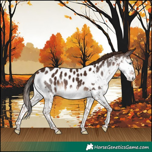 Horse Color:Liver Chestnut Splash Near Leopard 