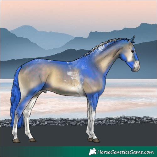 Horse Color:Watercolor Brown Onyx Tobiano
