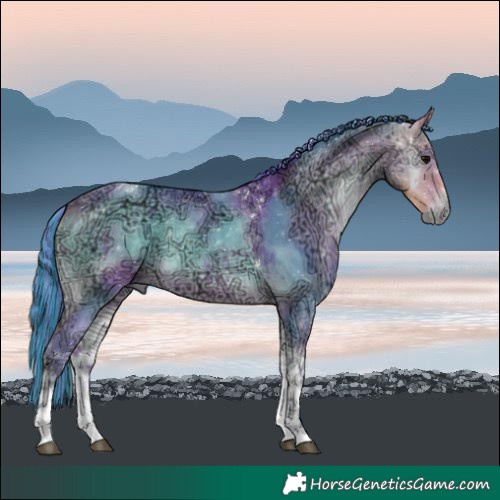 Horse Color:Painted Watercolor Buckskin Ice Onyx Tobiano