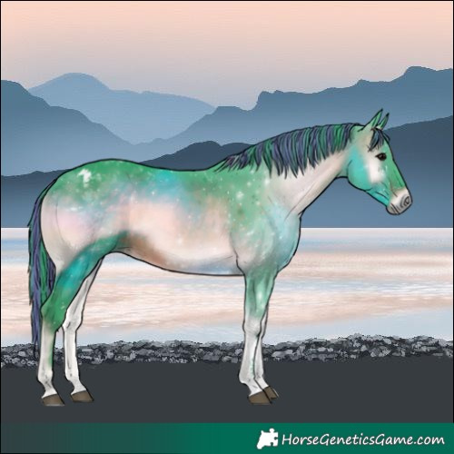 Horse Color:Painted Watercolor Brown Onyx Tobiano