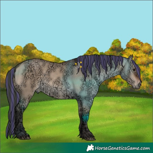 Horse Color:Painted White Spotted Bay Ice Dun