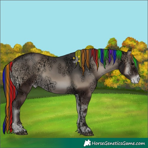 Horse Color:Painted White Spotted Blue Onyx Ice Varnish
