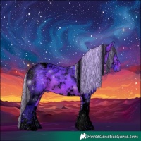 Horse Color:Void Watercolor White Spotted Silver Brown Tobiano 