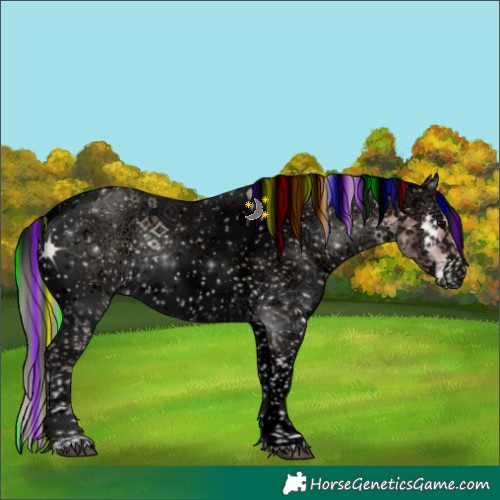 Horse Color:Void Painted Chocolate Silver Brown Ice Onyx Sabino Splash Brindle