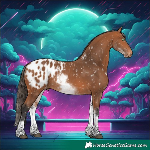 Horse Color:White Spotted Bay Blanket 