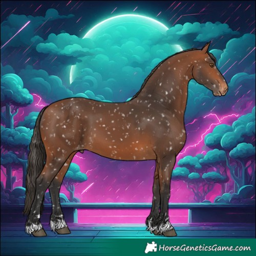 Horse Color:Bay Snowflake Varnish 
