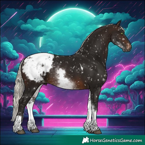 Horse Color:Gray White Spotted Silver Brown Tobiano Snowcap 