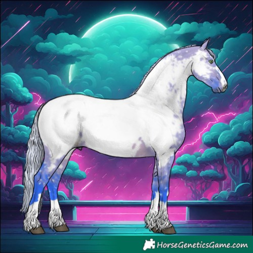 Horse Color:Gray Watercolor Silver Brown Dun Near Fewspot