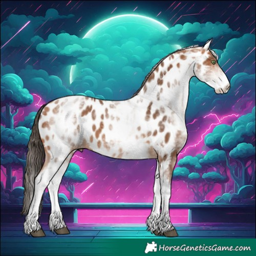 Horse Color:White Spotted Bay Near Leopard