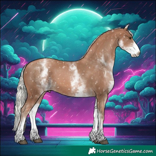 Horse Color:White Spotted Silver Black Pearl Snowflake Varnish