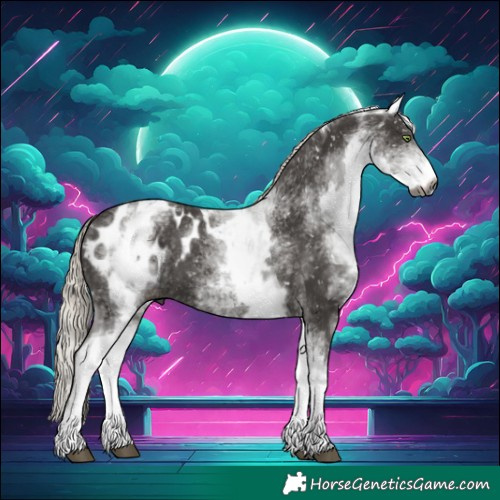Horse Color:Gray White Spotted Silver Black Blanket 