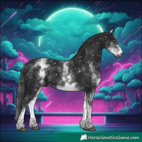Horse Color:Gray White Spotted Black Snowflake Varnish