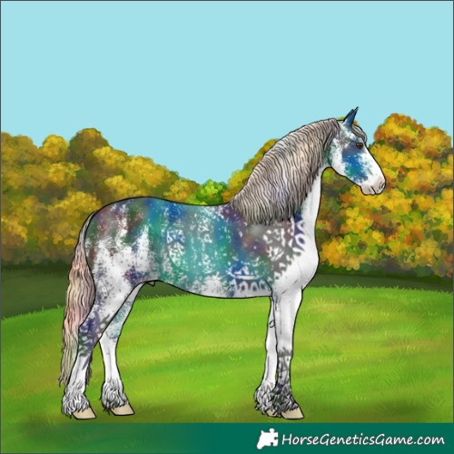Horse Color:Nacre White Spotted Liver Chestnut