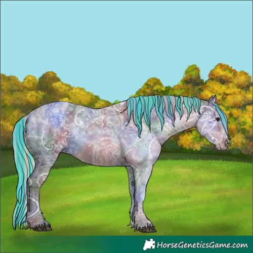 Horse Color:Painted Nacre Silver Brown Ice Rabicano