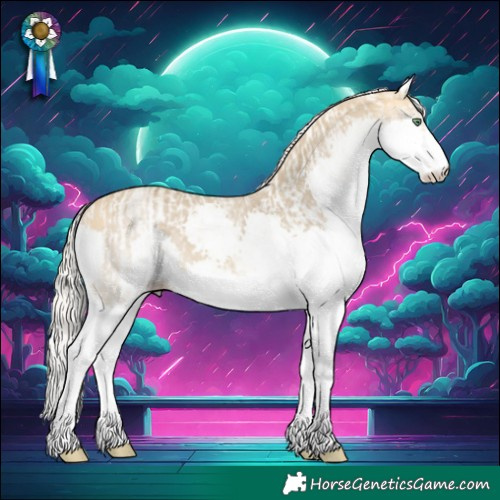 Horse Color:White Spotted Silver Amber Cream Champagne Dun Splash Rabicano  and White Spotted Silver Buckskin Dun Sabino Splash Rabicano 