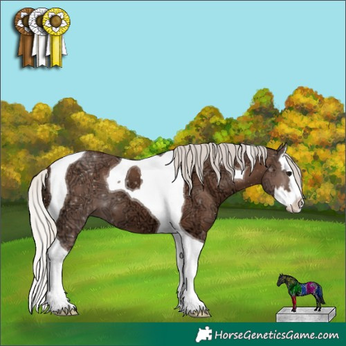 Horse Color:Silver Black Ice Splash Tobiano